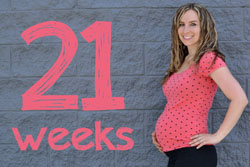 Беременная на 21 неделе