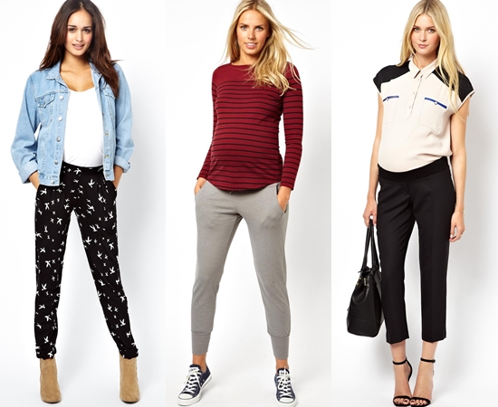 Модные тенденции для беременных: Брюки, комбинезоны и джинсы